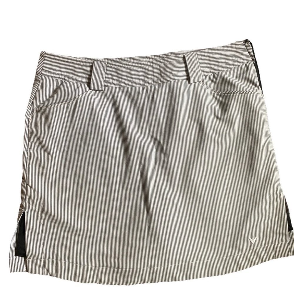 Callaway Gray and White Striped Golf Skort Size 10
